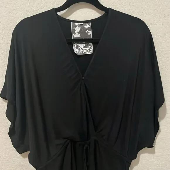 YOUNG FABULOUS & BROKE Classic Black Romper, Size XS - Picture 3 of 10